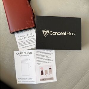 Conceal Plus Card Protector Brown Leather